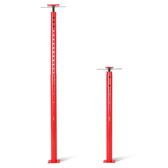 2 Pack Adjustable Steel Floor Jack Post 18000 Lb Capacity, Swivel Top Telescoping House Jack for Basement Leveling, Heavy Duty Beam & Joist Support for Crawlspace Deck