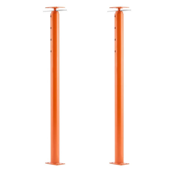 2 Pack Adjustable Steel House Floor Jack Posts, 54"-150" Height Range, 11200 lbs Max Load, Telescoping Support Pole for Basement Temporary Beam Support