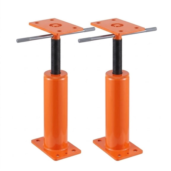 2-Pack Adjustable Support Jack Posts, 9,700 lbs Each, 12"-16" Height Range, Steel Telescoping House Floor Jacks for Leveling & Temporary Support
