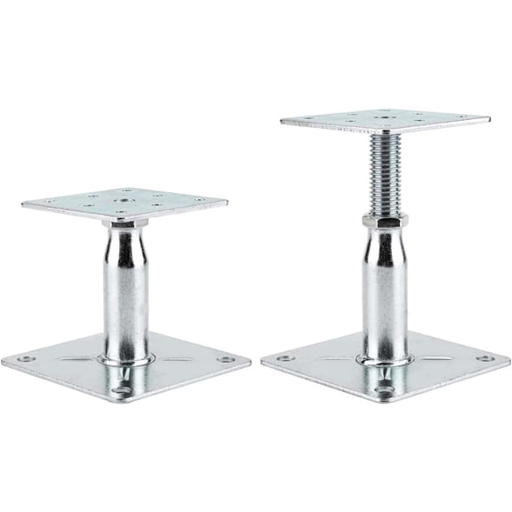 2 Pack Adjustable Support Jack for The Floor,Deck Foundation, Floor Joist Jacks,RV Step Stabilizer,Mini Screw Jack-  3.5" to 6"