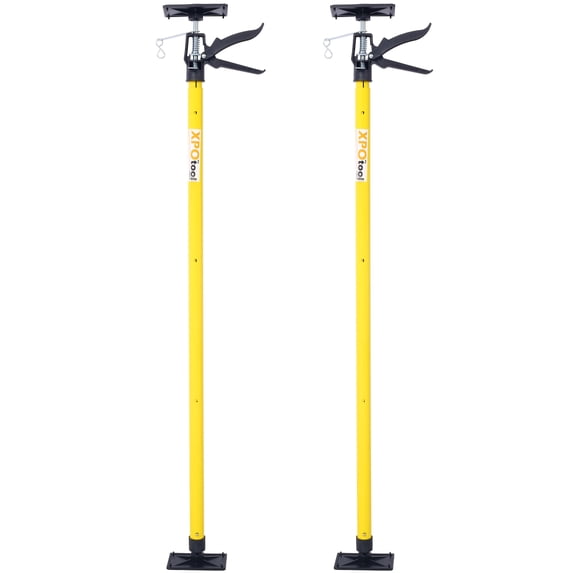 2-Pack Adjustable Support Pole Set - Steel Telescoping Rods Extend 45 ...