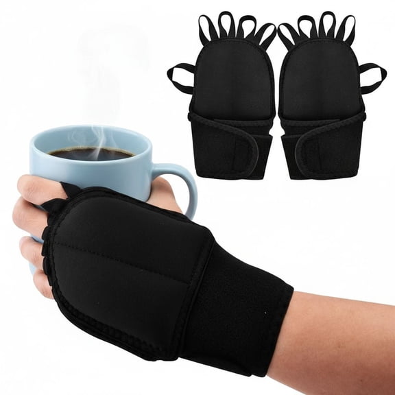 2 Pack Adjustable Weighted Gloves Comfortable Open-Palm Hand Support, Enhance Grip Strength, Writing Stability & Daily Activity Performance, Ideal for Strength Training & Everyday Use (Black)