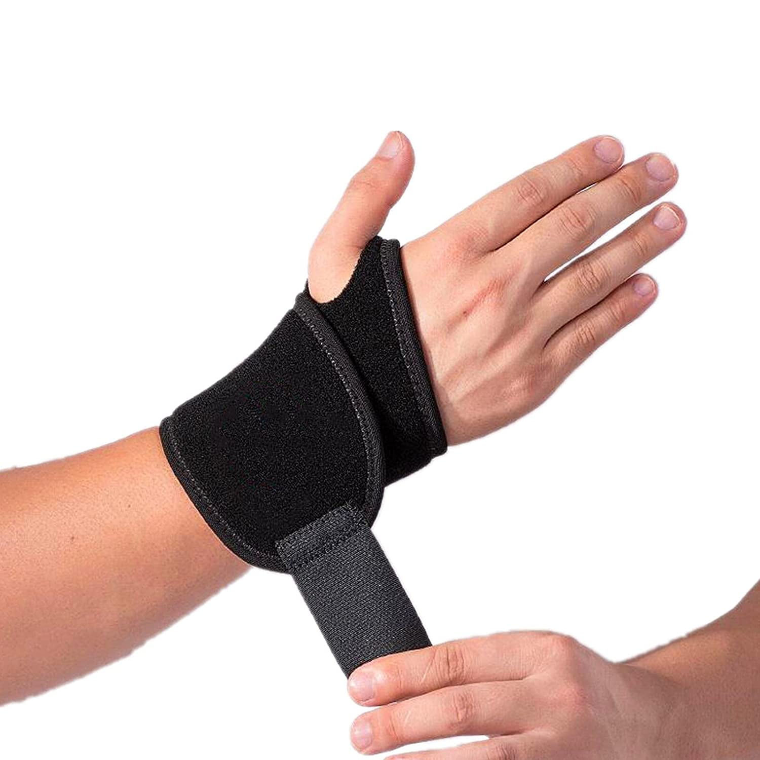 2 Pack Adjustable Wrist Braces - Wrist Wraps for Carpal Tunnel, Arthritis,  and Tendinitis Pain Relief - Fits Both Right and Left Hands