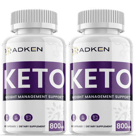 (2 Pack) Adken - Keto Weight Loss Formula - Energy & Focus Boosting Dietary Supplements for Weight Management & Metabolism - Advanced Fat Burn Raspberry Ketones Pills - 120 Capsules