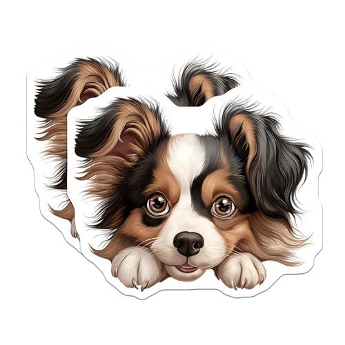 (2 Pack) Adorable Puppy Magnet - Fridge Decor - Dog Lover - Pet Themed - Kitchen Accessory - Animal Art - 5" On Longest Side - Sticks to Smooth Flat Surfaces - Made in USA - MAG10242