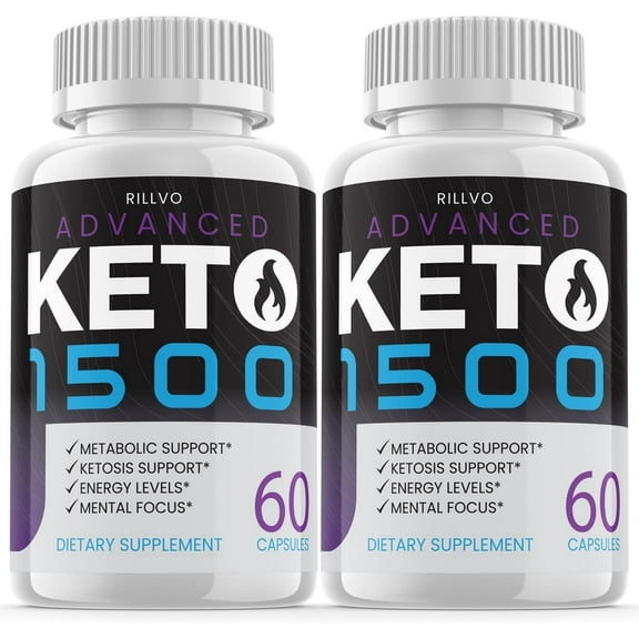 2 Pack Advanced Keto 1500 Advanced Ketogenic Formula 120 Capsules