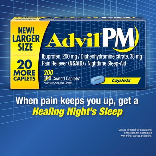 2 Pack | Advil PM, 200 Caplets
