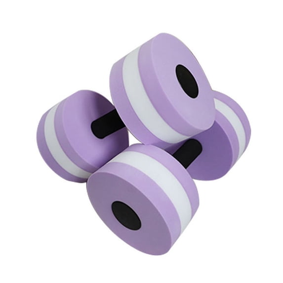 2 Pack Aerobics Foam Dumbbells, Water Exercise Dumbbells, Swimming Resistance Water Barbell, Swimming Exercise Barbell,Purple
