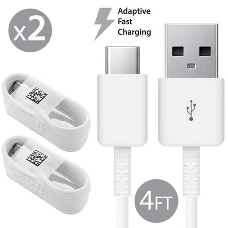 2 Pack Afflux USB Type C USB-C Fast Charging Cable USB-C 3.1 Data Sync Charger Cord For Samsung Galaxy S8 S8+ S9 S9+ Galaxy Note 8 9 Nexus 5X 6P OnePlus 3t 5 5t LG G5 G6 V20 V30 Google Pixel 2 2XL 4FT