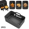 thumbnail image 1 of 2-Pack Air Fryer Silicone Liners for 8 QT Reusable Air Fryer Pot Air Fryer Silicone Baking Tray Easy Cleaning for Oven Accessories, 1 of 8