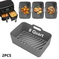 thumbnail image 1 of 2-Pack Air Fryer Silicone Liners for 8 QT Reusable Air Fryer Pot Air Fryer Silicone Baking Tray Easy Cleaning for Oven Accessories, 1 of 8
