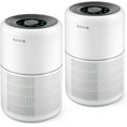 2 Pack Air Purifier for Home Bedroom with H13 True HEPA Filter for