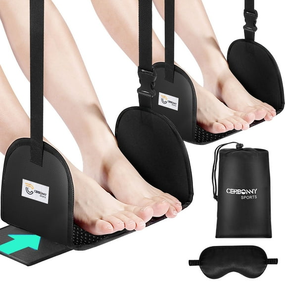 2-Pack Airplane Foot Rest - Portable and Adjustable Airplane Foot Hammock for Plane Travel to Relaxing Your Feet - Office Footrests(Non-Slip)