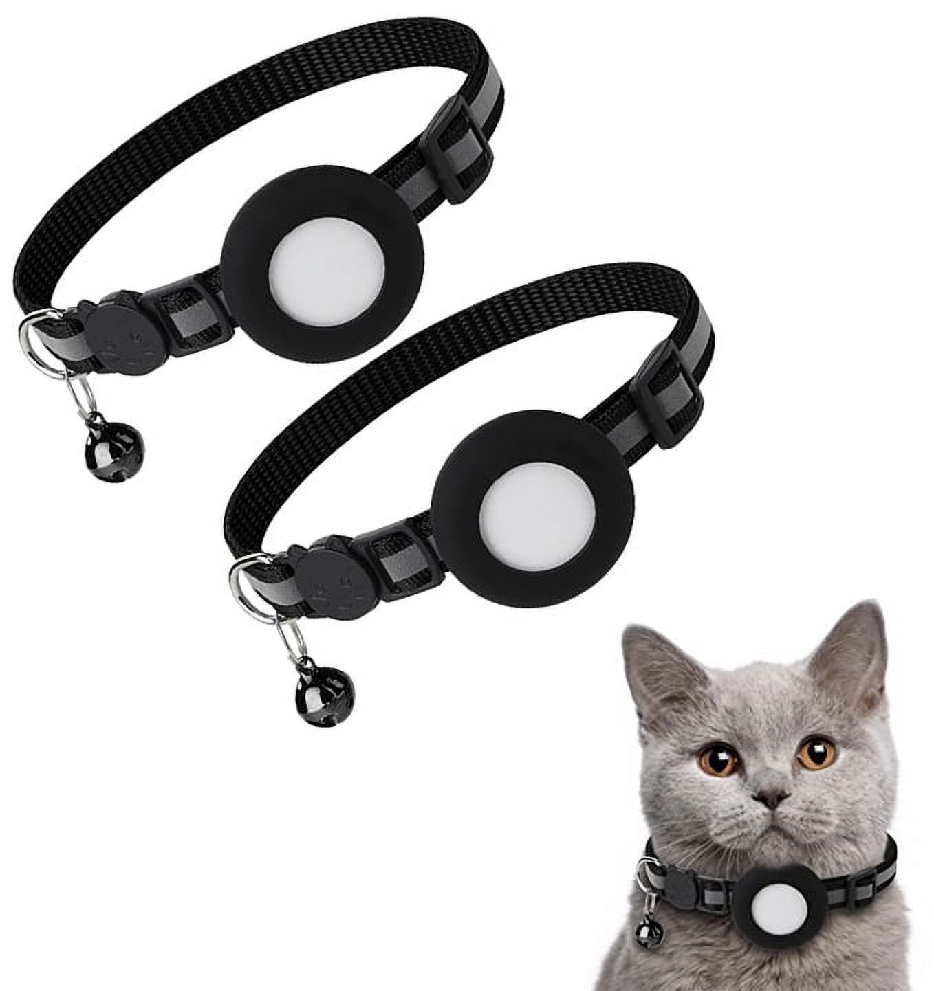 2 Pack Airtag Cat Collar, Reflective Kitten Collar Breakaway with