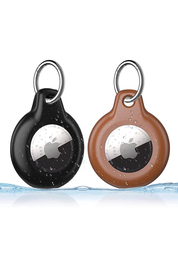 2 Pack Airtag Keychain and Airtag Holder, Suitcase Luggage Tracker, Perfect Tracker Cover for Apple AirTag Comes with Snap Keyring for Pets, Car Keys, Kids Bags, Valuables and More