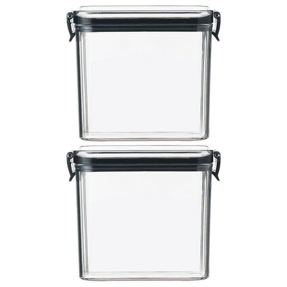 2-Pack Airtight Food Storage Containers - BPA-Free Canisters with Secure Lids for Cereal, Pasta, Flour - Pantry Organization Essentials (Dishwasher Safe)