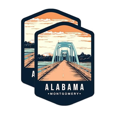 (2 Pack) Alabama State and Capitol Magnets - AL State Magnet - Choose from 50 States - 5" On Longest Side - Premium Magnet - for Cars, Refrigerators, Toolboxes, Lockers - Made in USA - MAG1457