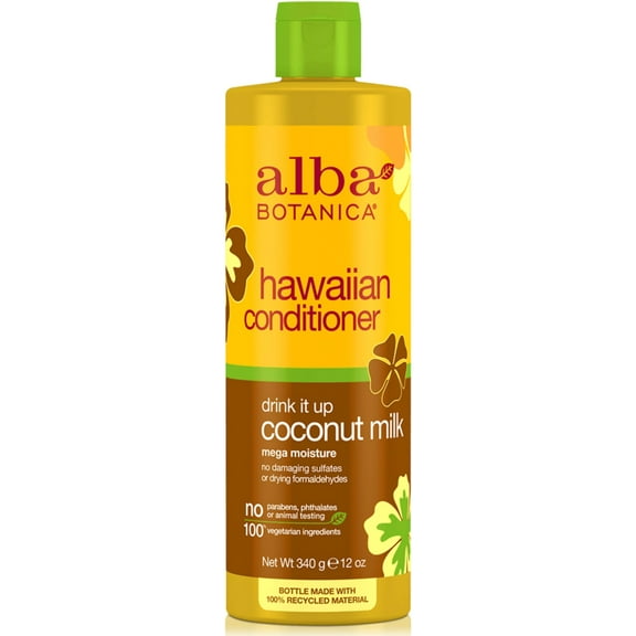 2 Pack - Alba Botanica Hawaiian Conditioner, Drink It Up Coconut Milk, 12 oz