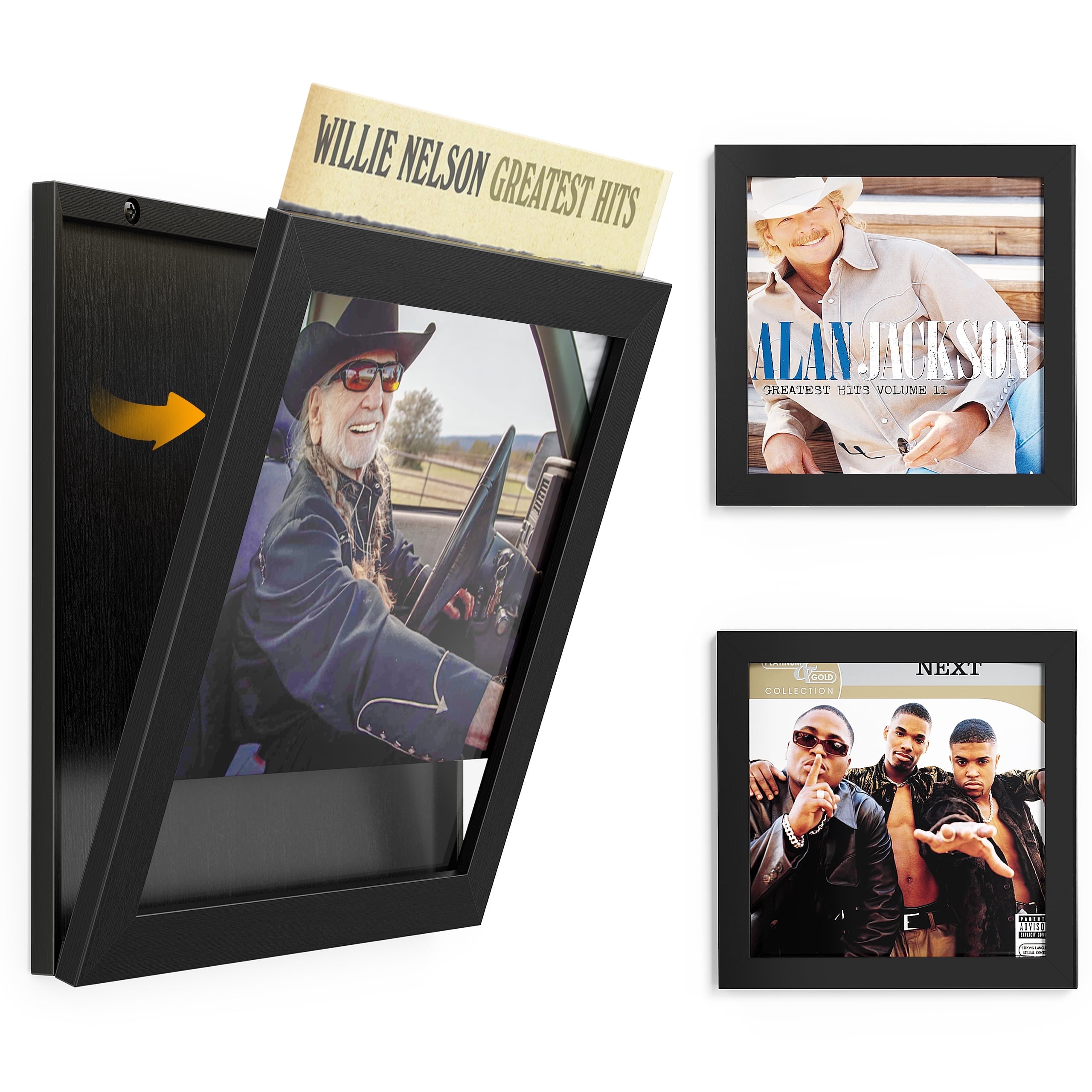 2-Pack Album Frames for Vinyl Records Display, Vinyl Frame for 12x12 ...