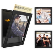 2-Pack Album Frames for Vinyl Records Display, Vinyl Frame for 12x12 inch LP Vinyl Record Cover Display,Black