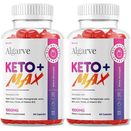 2 Pack Algarve Max Keto ACV Gummies - Advanced Formula Algarve Max Keto Apple Cider Vinegar Gummies 120 Gummies