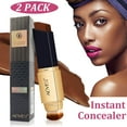 thumbnail image 1 of 2-Pack Aliver 2 in 1 Colour Changing Concealer Stick with Cosmetic Brushes, Long Lasting Makeup Full Concealer Stick - Espresso#3, 1 of 9