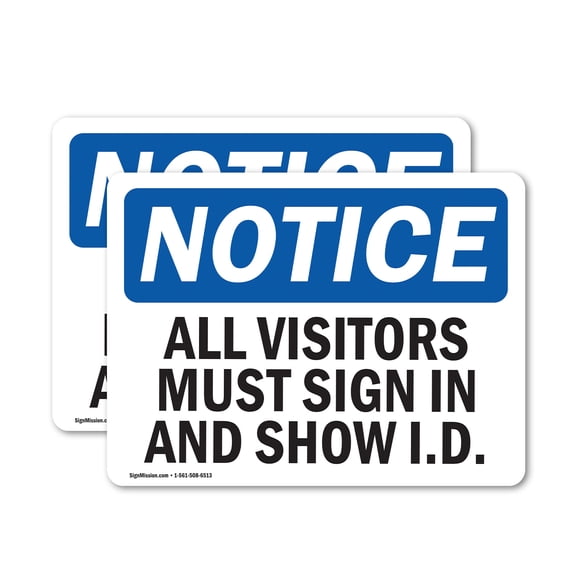 (2 Pack) All Visitors Must Sign