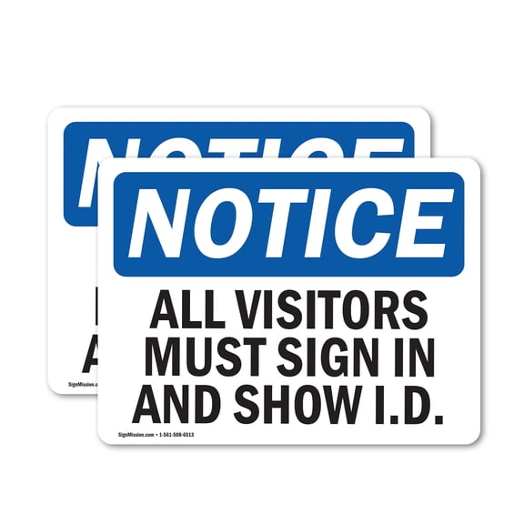 (2 Pack) All Visitors Must Sign