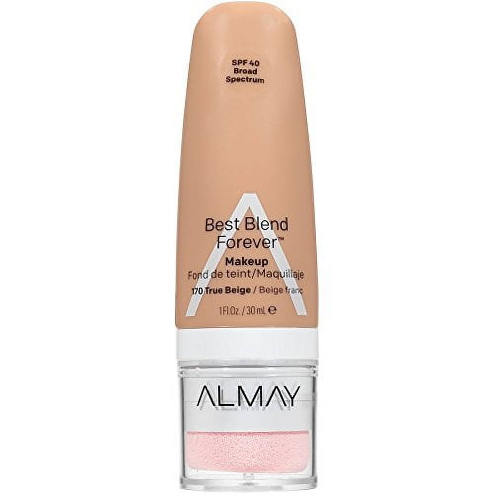 2 Pack Almay Best Blend Forever Foundation, True Beige, 1 fl. oz., SPF 40 Broad Spectrum