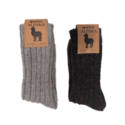 Alpaca Wool Socks, Thick Winter Crew Socks for Men & Women   Anthracite - Gray Warm Outdoor Boot Socks