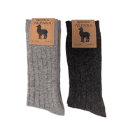 Alpaca Wool Thermal Socks, Thin Winter Crew Socks for Men & Women   Anthracite - Gray Warm Outdoor Boot Socks