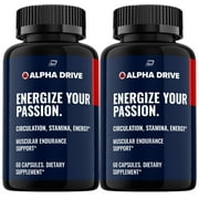 2 Pack Alpha Drive Capsules for Men Extra Strength - Alpha Drive Advanced Formula Supplement with Horny Goat Weed - Alpha Drive Pills Reviews 120 Capsules