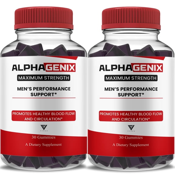 (2 Pack) Alpha Genix Male Support Gummies, AlphaGenix Supplement (60 Gummies)