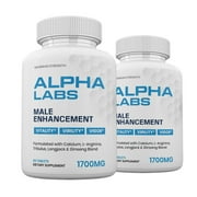 2 Pack Alpha Labs Dietary Supplements for Men, Naturally Enhance Performance, Endurance, and Energy Levels, Natural Formula to Sustain Energy & Performance Levels 120 Tablets