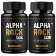 2 Pack Alpha Rock Pro Pills, Alpha Rock Performance Supplement 120 Capsules