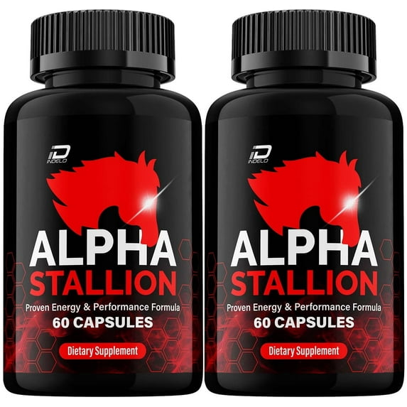 (2 Pack) Alpha Stallion Pills Official Formula - AlphaStallion Capsules High Performance Formula - Maximum Strength, Alpha Stallion All-Natural Formula, StallionAlpha Reviews (120 Capsules)