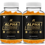 2 Pack Alpha Surge Male Gummies, AlphaSurge Maximum Support 2 Month Supply