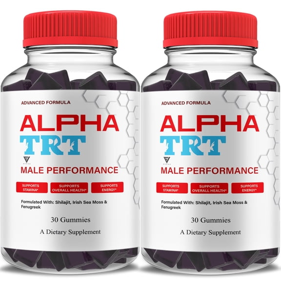 (2 Pack) Alpha TRT Performance Gummies, AlphaTRT Advanced Daily Performance Formula (2 Month Supply)