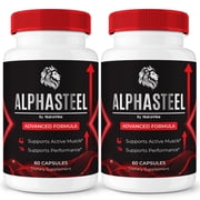 2 Pack AlphaSteel   Original Alpha Steel Capsules with a Natural Daily Blend for Energy & Wellness | Clean, Gentle, Easy-to-Swallow Pills 120 Capsules