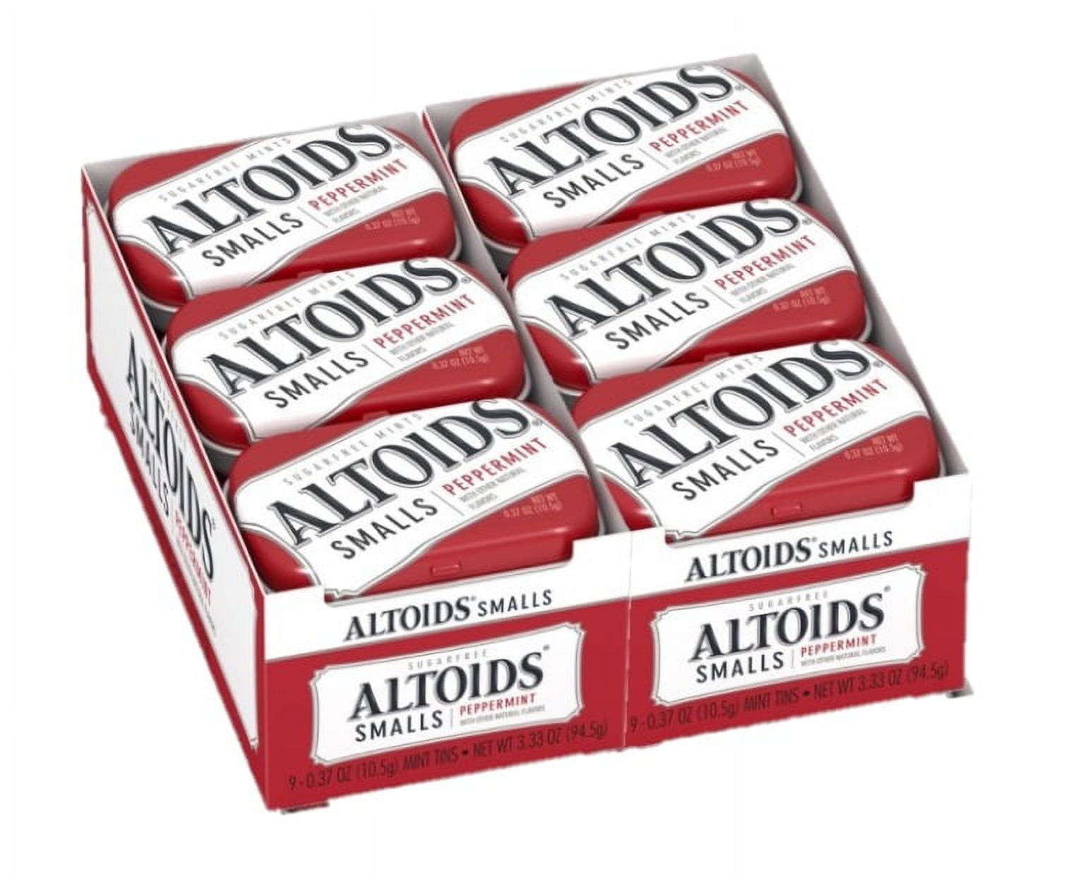 2 Pack Altoids Smalls Breath Mints, Sugar Free Peppermint, 0.37 oz, 9 Count