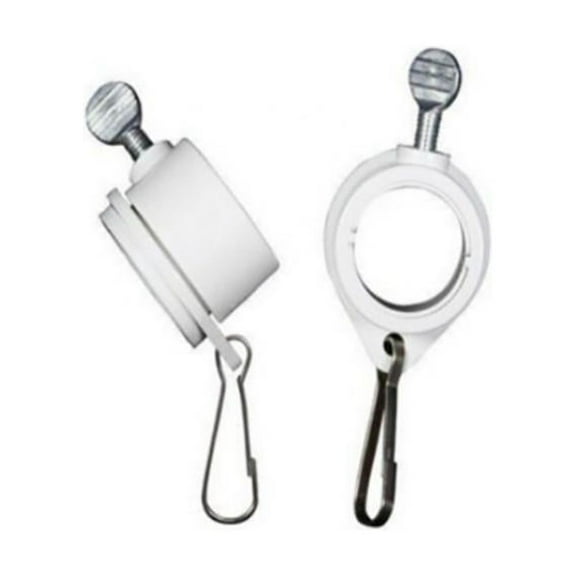 2 Pack Aluminum Alloy Flag Pole Rings, 360 Degree Rotating Flagpole Flag Mounting Rings Spinning Flag Pole Kit (Silver)