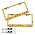thumbnail image 1 of 2-Pack Aluminum License Plate Frame with 2 Holes for GM License Plate Cover with Free Screws Cute Cartoon Raccoon, 1 of 8