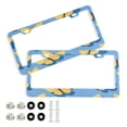 thumbnail image 1 of 2-Pack Aluminum License Plate Frame with 2 Holes for GM License Plate Cover with Free Screws Yellow Butterflies, 1 of 8