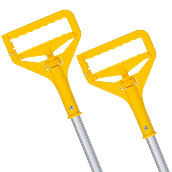 2 Pack Aluminum Side Gate Mop Handle, 60 Inch Replacement Holder for Floor Cleaning