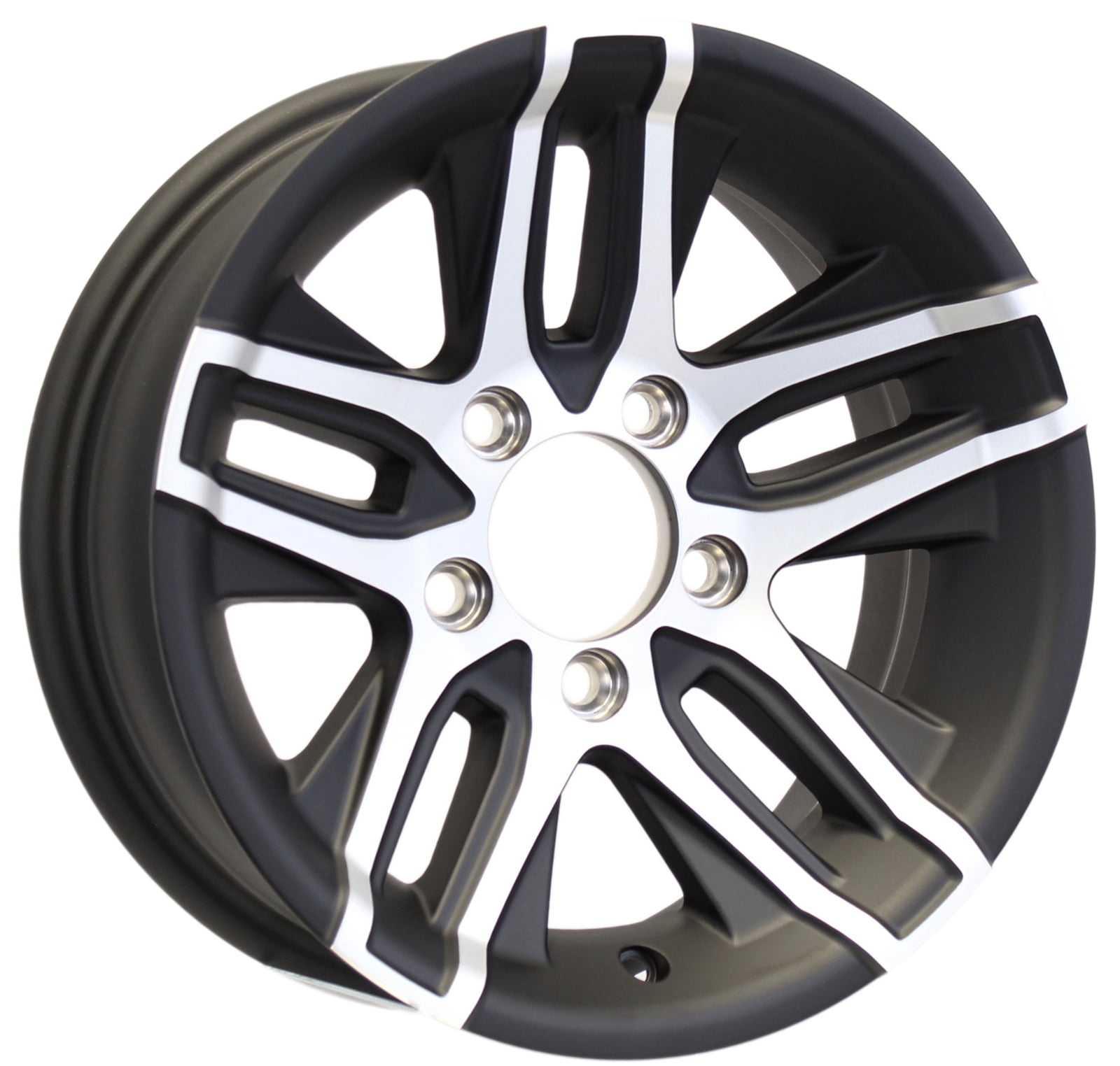 eCustomrim 2-Pack Aluminum Trailer Wheels 14X5.5 5 Lug 4.5 Center Altitude Matte Black Rim