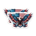 thumbnail image 1 of (2 Pack) American Eagle Stickers - Patriotic Bird Decals - USA Flag Decal- 5" On Longest Side - Sticks to Smooth Flat Surfaces - Made in USA - BMCS16445, 1 of 7