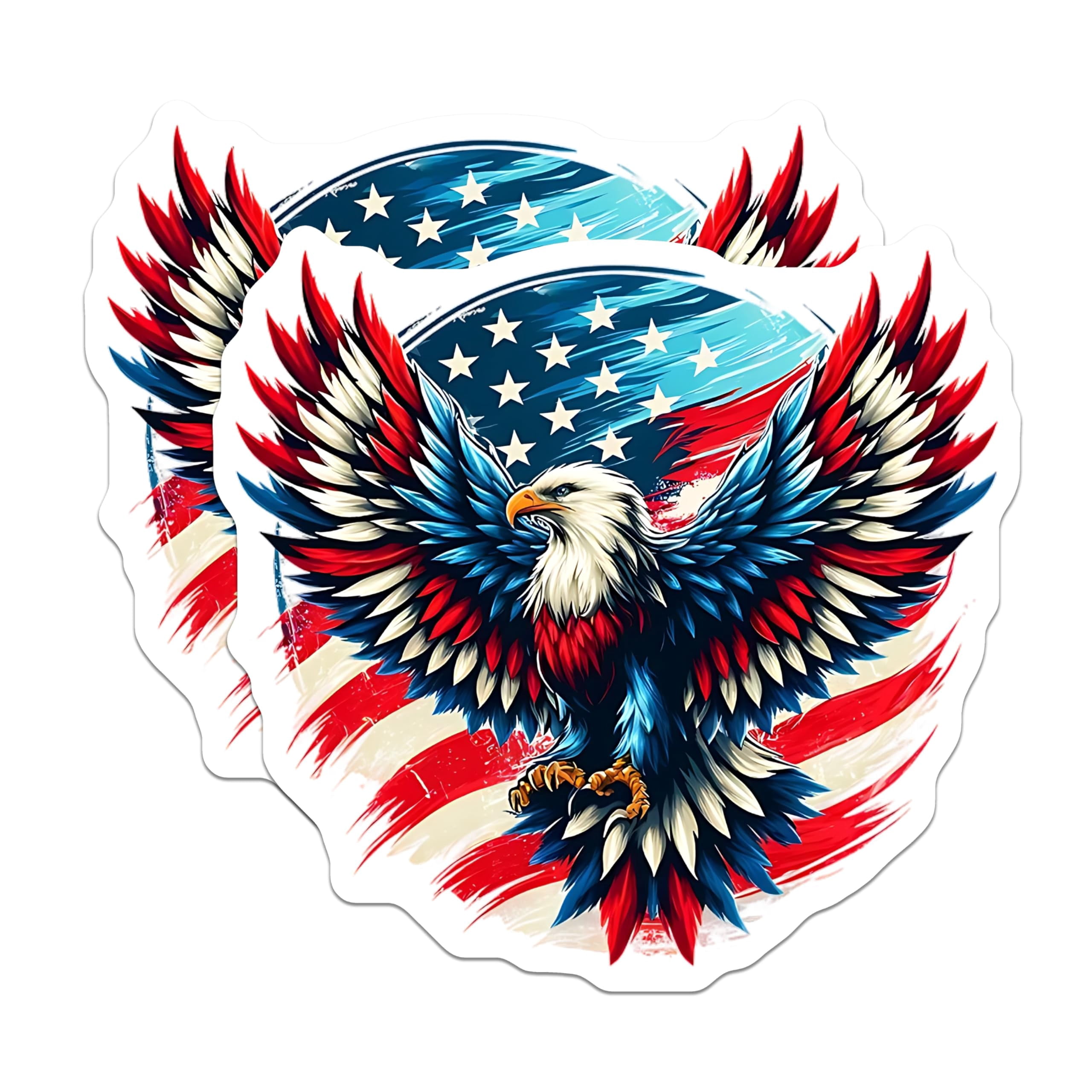 (2 Pack) American Eagle Stickers - Patriotic Decals - USA Pride - 5