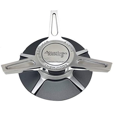 2 Pack American Racing SC225-1 Wheels Silver/Gray Wheel Center Caps SC225-1 CAP-SC225 (MGM)