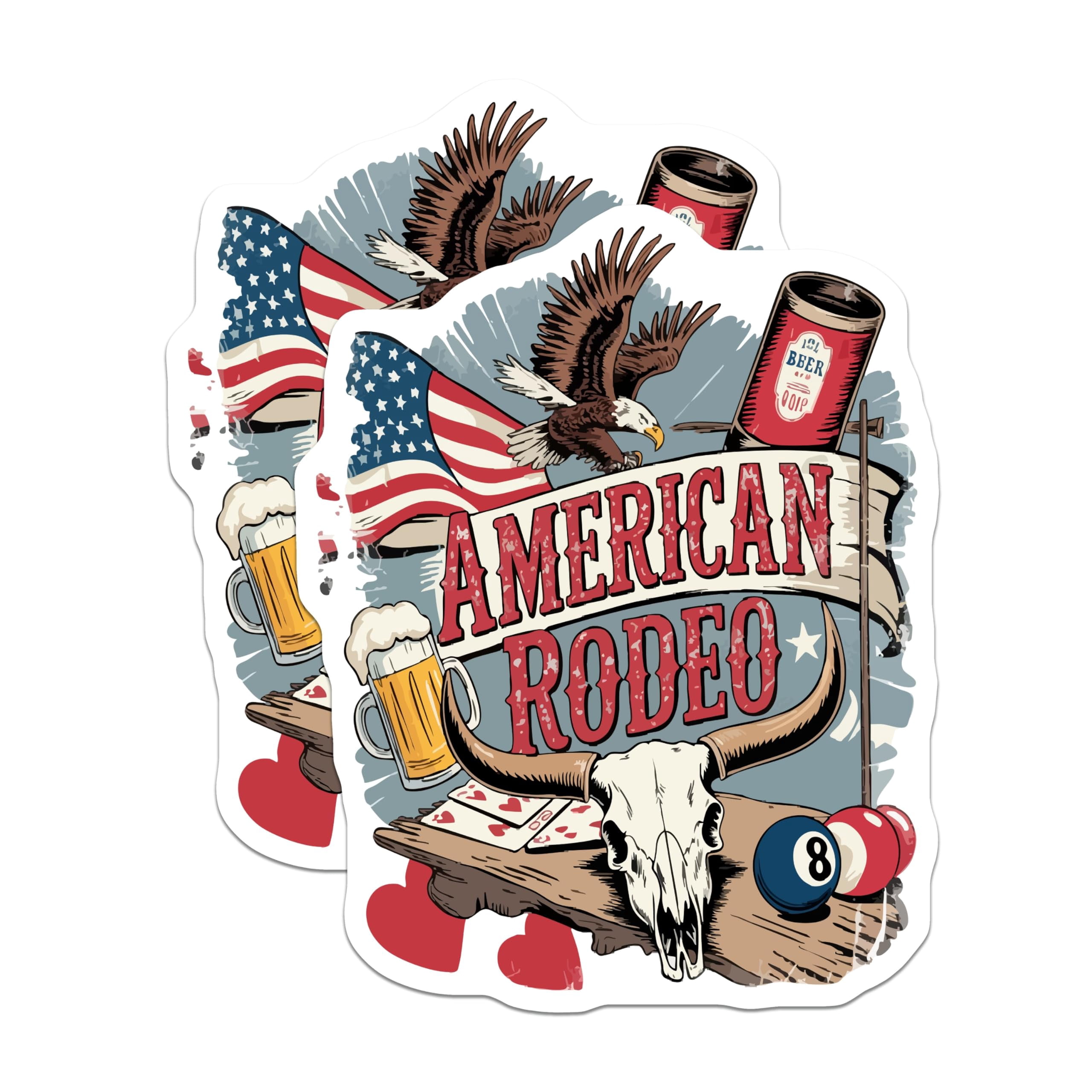 (2 Pack) American Rodeo Magnets - Western Theme Decor - Cowboy Culture ...