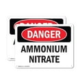 thumbnail image 1 of (2 Pack) Ammonium Nitrate OSHA Danger Sign 18 Inch X 12 Inch Plastic Sign, Weather Resistant, UV Protected for Workplace, Business, and Construction Site, Made in the USA, 1 of 8